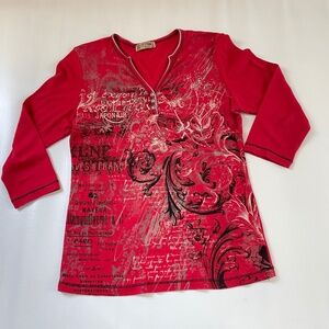 Y2K Blue Canyon Womens Henley Tank Top PM Fairy Grunge Goth Witchy Alt Paris